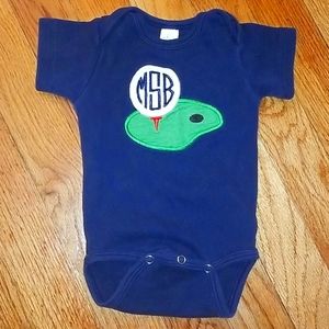 Monogram Golf onesie